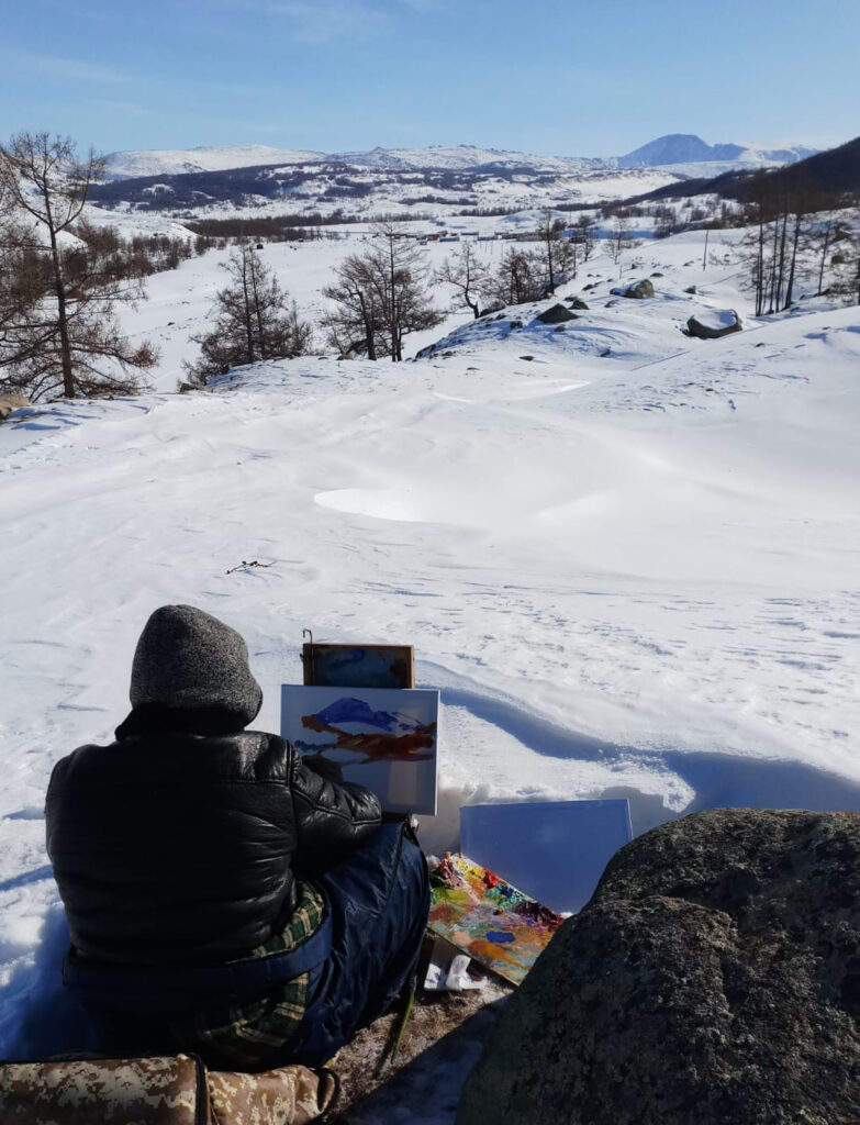 Otgontenger winter plein air