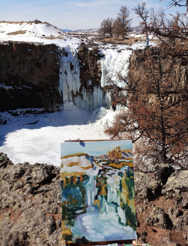 Ulaantsutgalan waterfall -25C