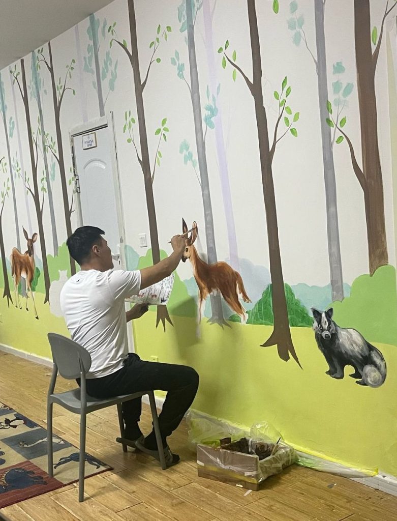 Mural painting at C Protection Center